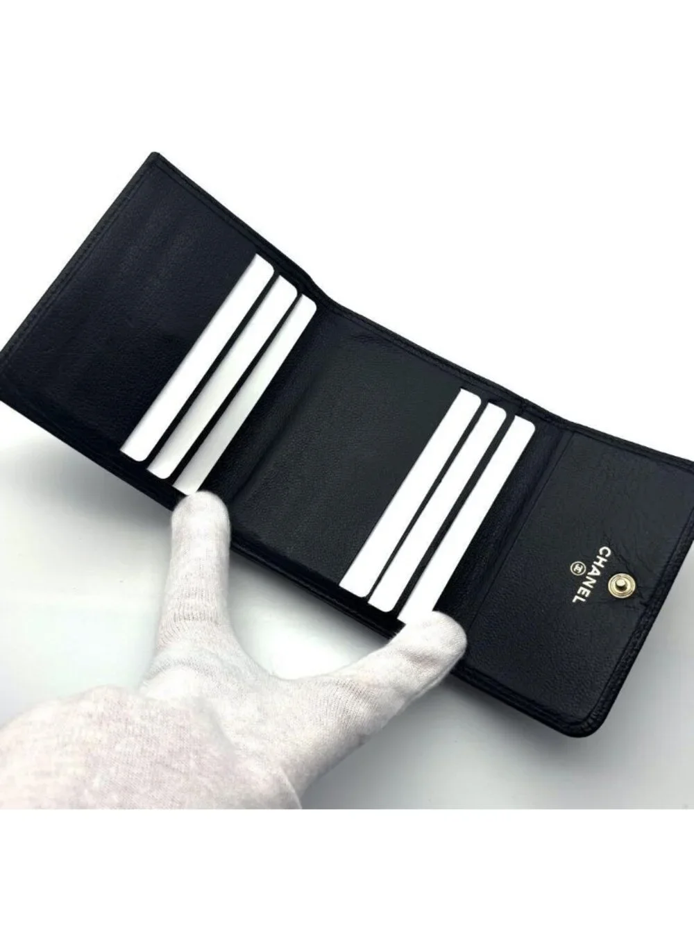 Chanel Wallet CC Logo Hook Trifold